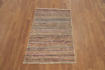 Contemporary Gabbeh Kashkoli Handmade Wool Rug 2x3