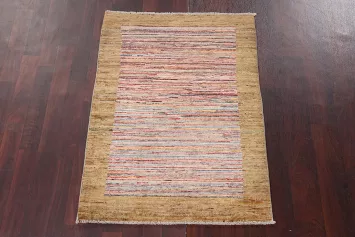 Wool Gabbeh Kashkoli Handmade Rug 3x4