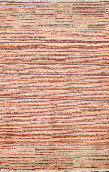 Contemporary Gabbeh Kashkoli Handmade Wool Rug 3x4