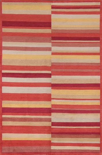 Vegetable Dye Nepalese Modern Area Rug 5x7