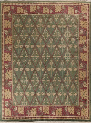 Vegetable Dye Large Nepalese Handmade Wool Rug 12x14