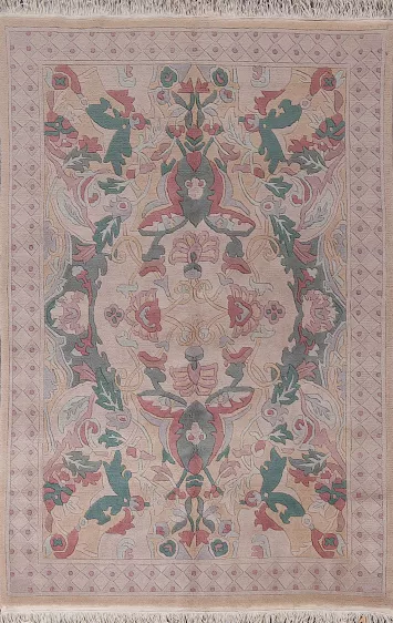Vegetable Dye Nepalese Wool Area Rug 5x7