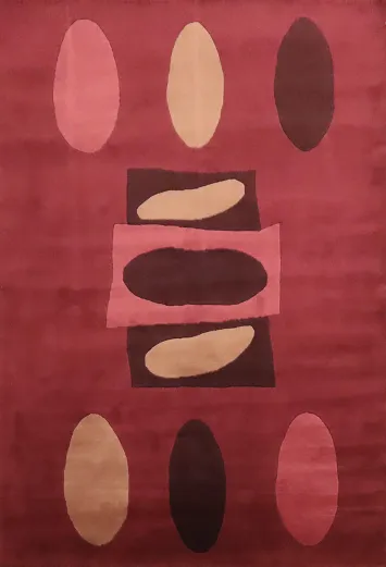 Vegetable Dye Nepalese Modern Area Rug 6x8