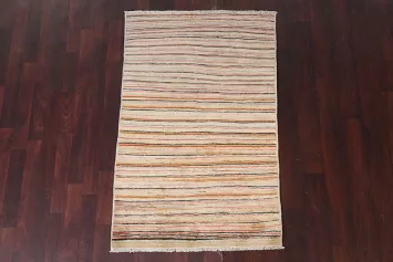 Striped Gabbeh Kashkoli Wool Area Rug 3x5