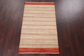 Striped Gabbeh Kashkoli Handmade Wool Rug 3x5