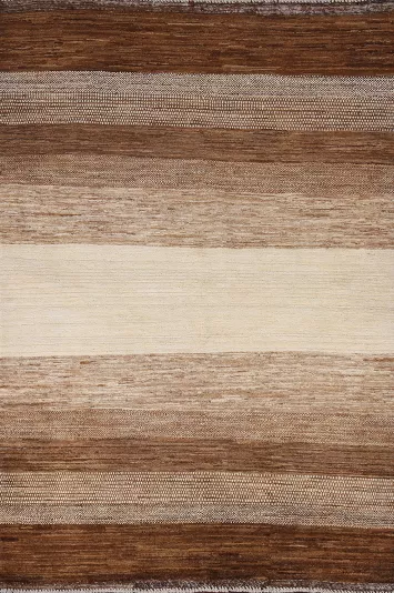 Earth-Tone Gabbeh Kashkoli Wool Area Rug 4x6