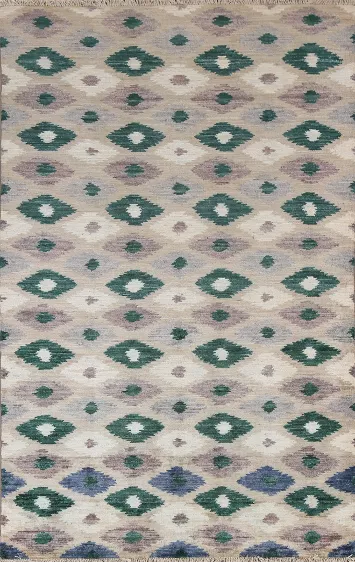 Handmade Gabbeh Kashkoli Wool Area Rug 4x6