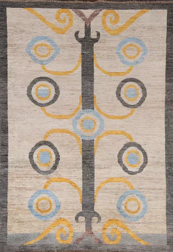 Geometric Gabbeh Kashkoli Oriental Area Rug 4x6