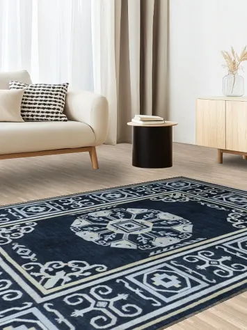 Vegetable Dye Handmade Khotan Wool Area Rug 5x8