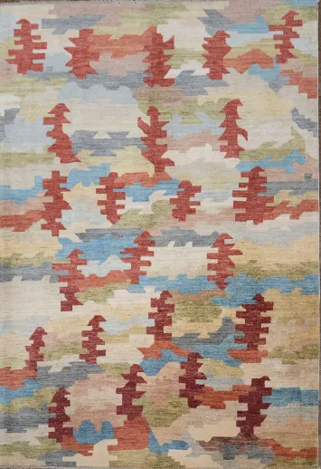 Wool Gabbeh Kashkoli Handmade Area Rug 5x8