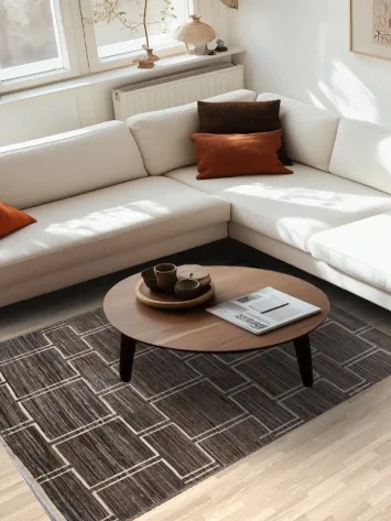 Earth-Tone Gabbeh Kashkoli Wool Area Rug 5x7