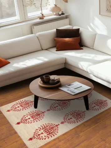 Vegetable Dye Ziegler Handmade Area Rug 4x6