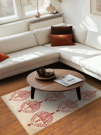 Vegetable Dye Ziegler Handmade Area Rug 4x6