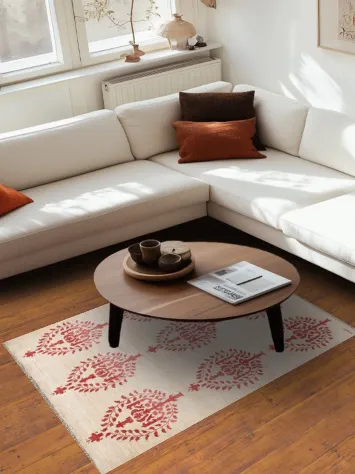 Vegetable Dye Ziegler Wool Area Rug 4x6