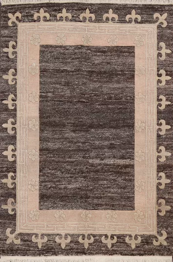 Vegetable Dye Nepalese Wool Area Rug 6x8