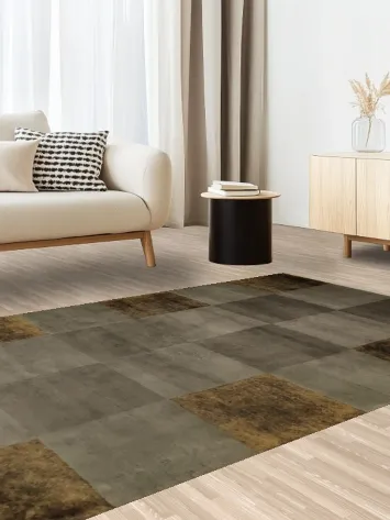 Warm and Cozy Checkered Nepalese Rug for Stylish Interiors 5x8