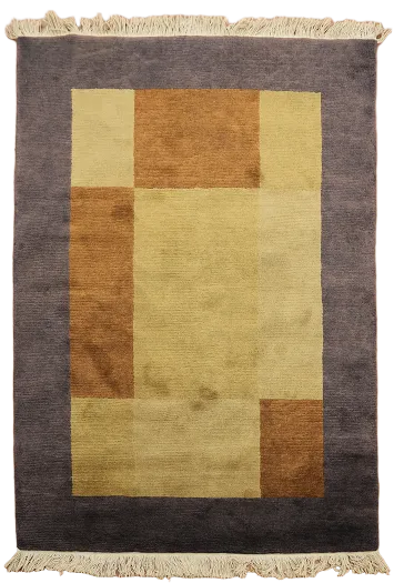 Vegetable Dye Nepalese Oriental Area Rug 4x6