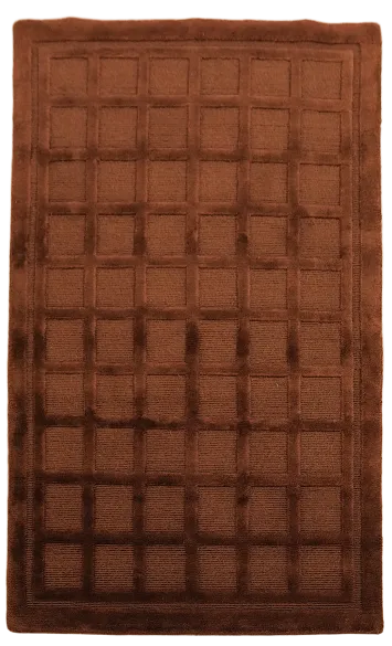 Checkered Nepalese Vegetable Dye Wool Rug 3x5