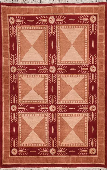 Vegetable Dye Nepalese Handmade Area Rug 4x6