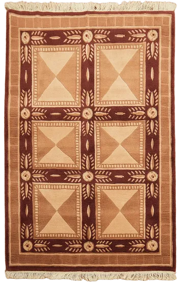 Vegetable Dye Nepalese Handmade Area Rug 4x6
