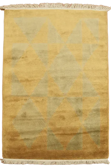 Vegetable Dye Abstract Nepalese Wool Area Rug 4x6