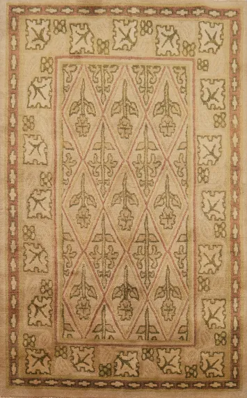 Vegetable Dye Nepalese Wool Area Rug 4x6