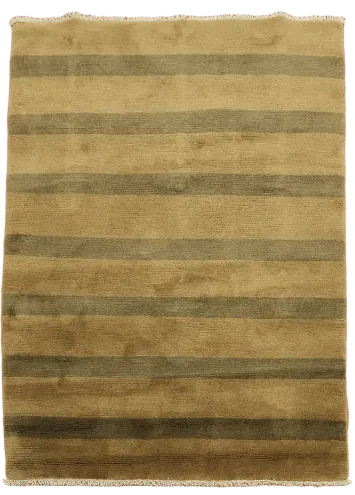 Vegetable Dye Stripe Nepalese Wool Area Rug 4x6