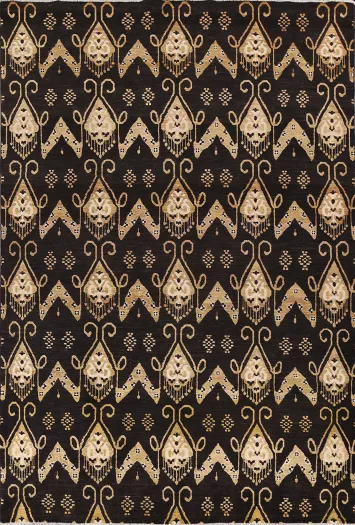 Wool Gabbeh Kashkoli Oriental Area Rug 8x11