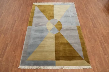 Vegetable Dye Nepalese Oriental Area Rug 6x9