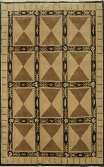 Vegetable Dye Nepalese Oriental Area Rug 6x9