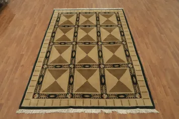 Vegetable Dye Nepalese Oriental Area Rug 6x9