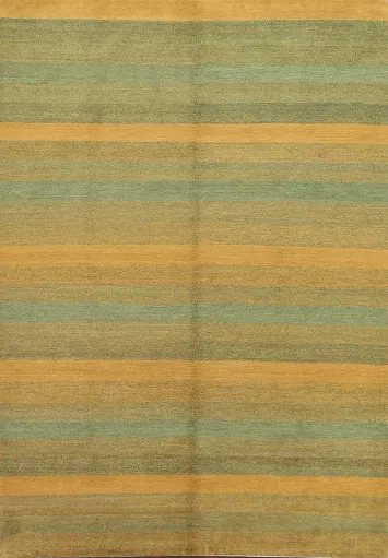 Vegetable Dye Nepalese Striped Area Rug 6x9