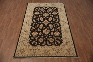 Elegant Floral Chobi Peshawar Area Rug 6x9 with Rich Ornate Design