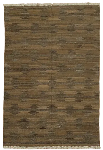 Natural Dye Geometric Kilim Oriental Area Rug 5x7