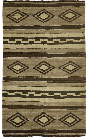 Natural Dye Kilim Oriental Area Rug 5x7