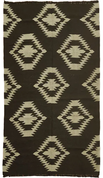 Natural Dye Kilim Flat-Weave Area Rug 5x7