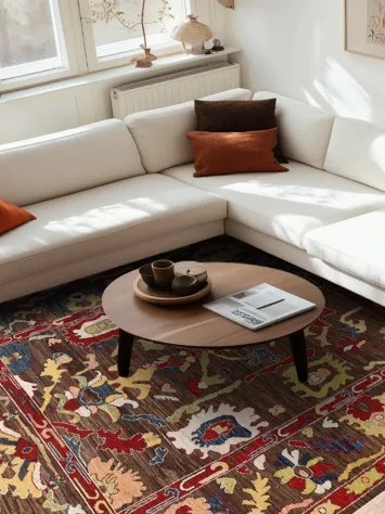 Vegetable Dye Brown Ziegler Wool Area Rug 8x10