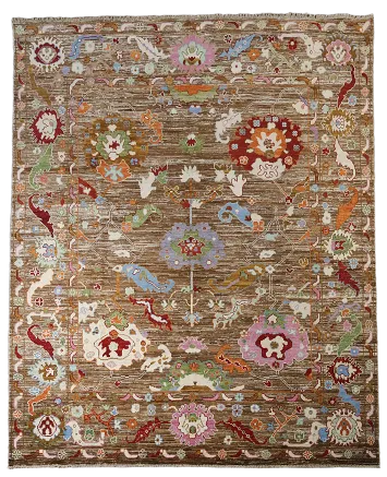 Vegetable Dye Oushak Turkish Area Rug 8x10