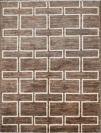 Brown Gabbeh Kashkoli Oriental Area Rug 5x7