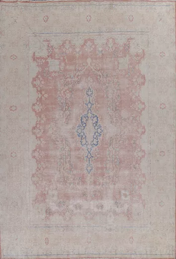 Vintage Distressed Kerman Persian Area Rug 10x13