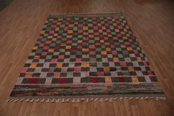 Checkered Moroccan Oriental Area Rug 8x11
