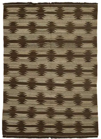 Natural Dye Kilim Flat Weave Area Rug 5x7