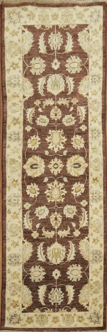 Vegetable Dye Chobi Peshawar Wool Runner Rug 2x6