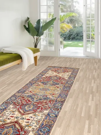 Vegetable Dye Heriz Serapi Oriental Runner Rug 3x10