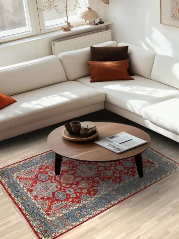 Vegetable Dye Ziegler Wool Area Rug 4x6