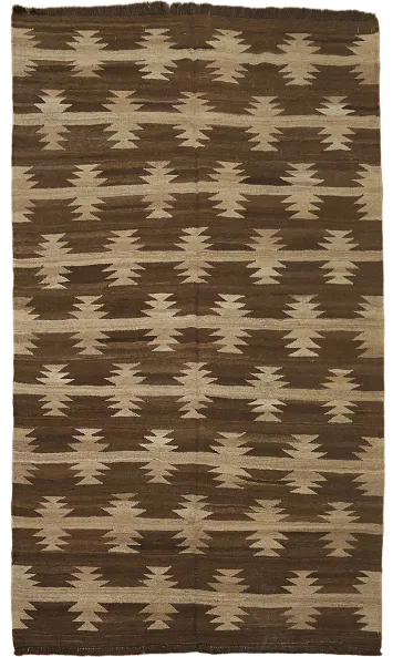 Natural Dye Tribal Kilim Flat-Woven Area Rug 5x7