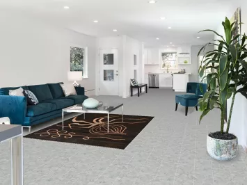 Contemporary Abstract Oriental Area Rug 5x6