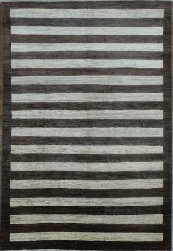 Elegant Horizontal Stripes Rug for Contemporary Interiors 6x9