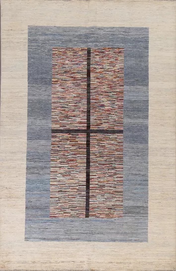 Geometric Gabbeh Kashkoli Handmade Area Rug 6x10