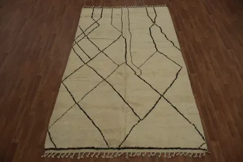Tribal Moroccan Handmade Wool Area Rug 6x10